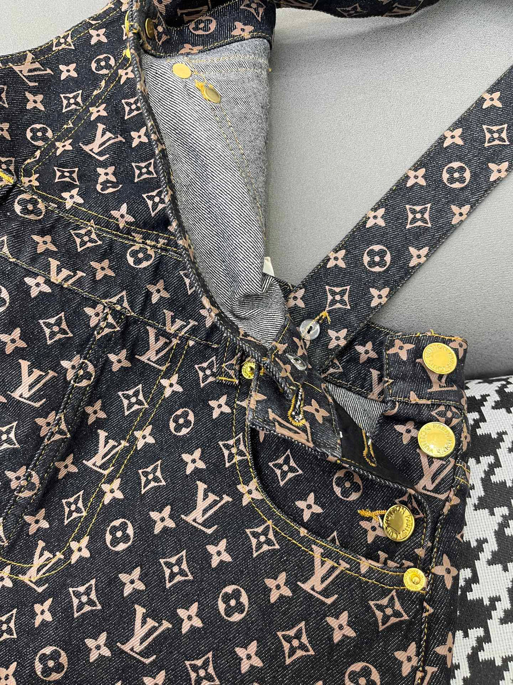 LV NEW DENIM OVERALL DRESS 269064