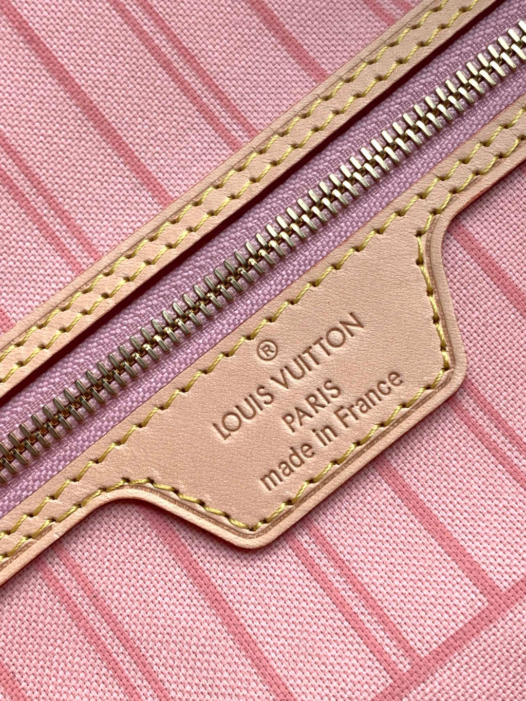 LV NEVERFULL 39 CM IN BEIGE DAMIER AZUR CANVAS
