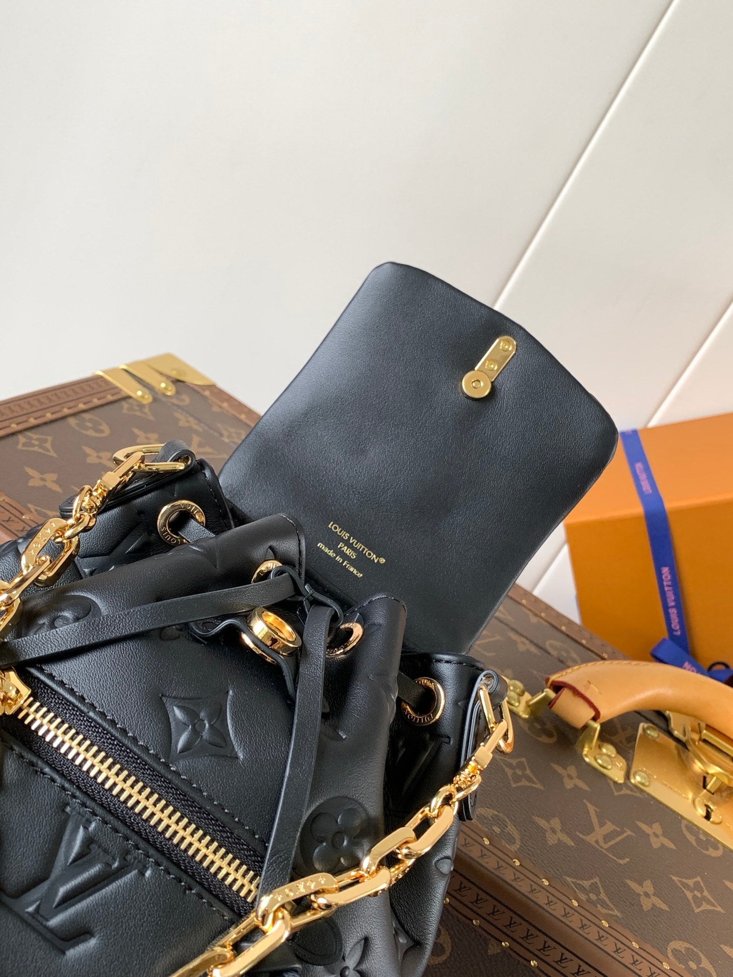 LV COUSSIN BACKPACK CRAFTED FROM 20 IN BLACK MONOGRAM CALFSKIN