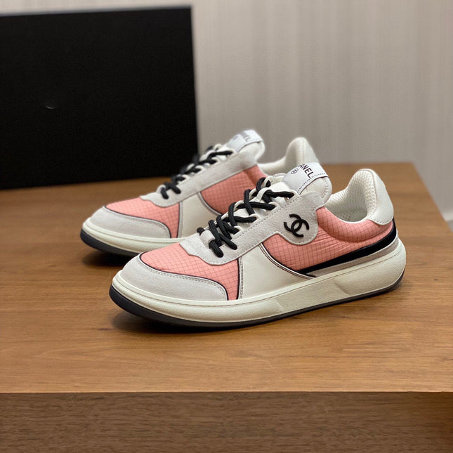 CC SNEAKERS SUEDE PINK CALFSKIN