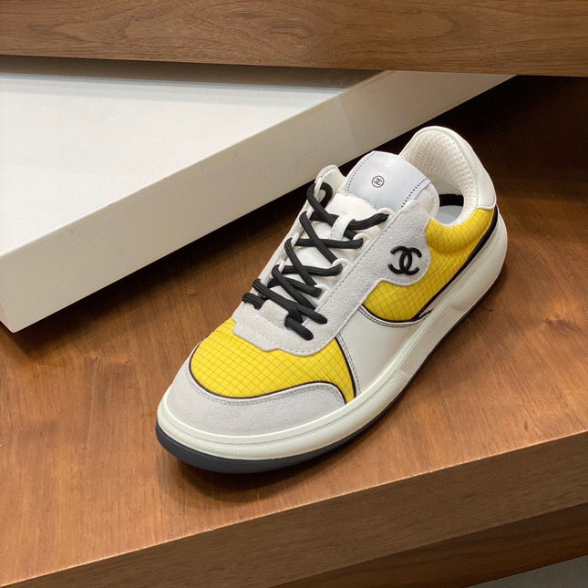CC SNEAKERS SUEDE YELLOW CALFSKIN