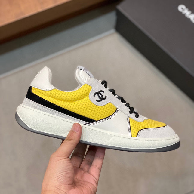 CC SNEAKERS SUEDE YELLOW CALFSKIN