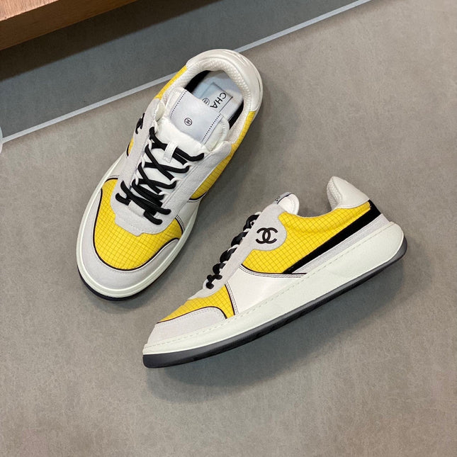 CC SNEAKERS SUEDE YELLOW CALFSKIN