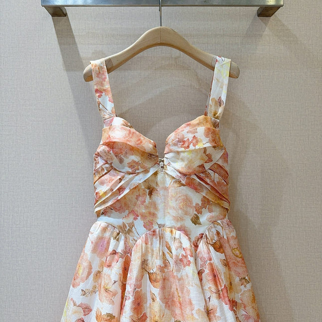 ZIMMERMANN 26S FLORAL MIDI DRESS STYLE 242