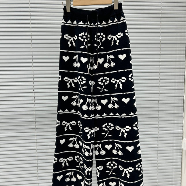 TOP AND STRAIGHT-LEG PANTS SET 25232