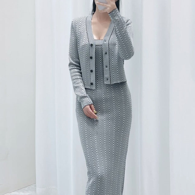 KNIT TOP AND STRAP DRESS SET 25250 STYLE 2