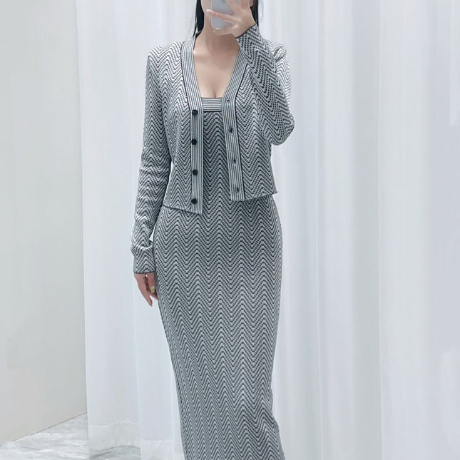 KNIT TOP AND STRAP DRESS SET 25250 STYLE 2