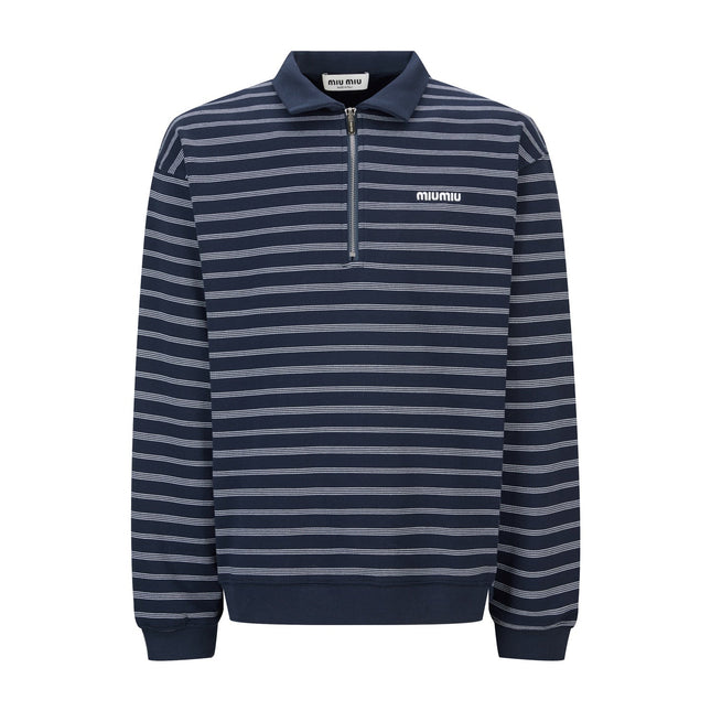 MIUMIU LONG-SLEEVE KNIT POLO STYLE 340
