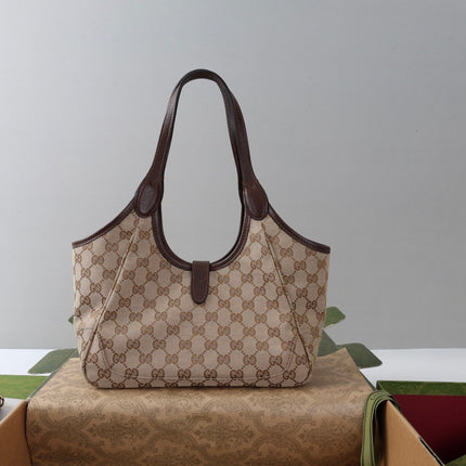 GUCCI 26S TOTE BAG 35 IN BEIGE CANVAS