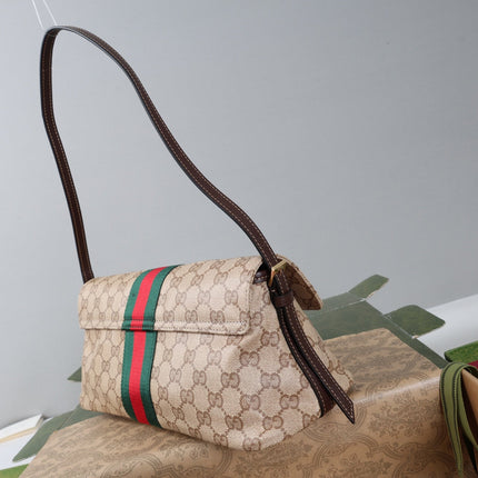 GUCCI 26S SHOULDER BAG 31 IN BEIGE DENIM