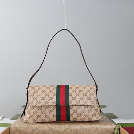 GUCCI 26S SHOULDER BAG 31 IN BEIGE DENIM