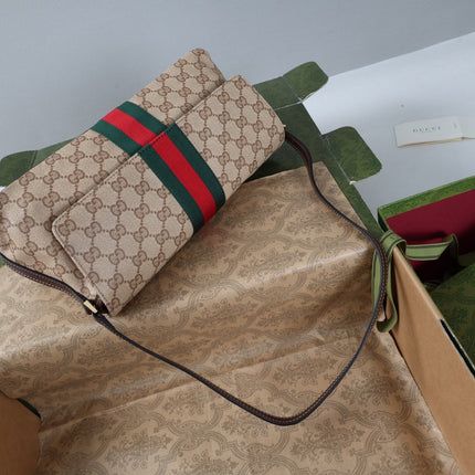 GUCCI 26S SHOULDER BAG 31 IN BEIGE DENIM