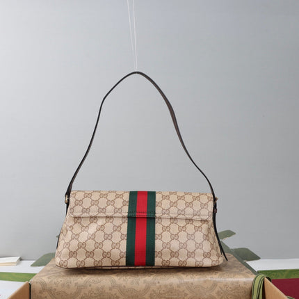 GUCCI 26S SHOULDER BAG 31 IN BEIGE DENIM