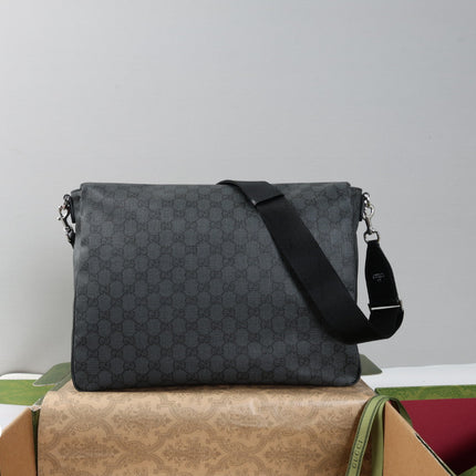 GUCCI 26S CROSSBODY BAG 35 IN DARK GREY CANVAS