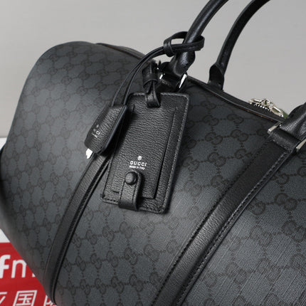 GUCCI 26S DUFFLE BAG 45 IN BLACK CANVAS
