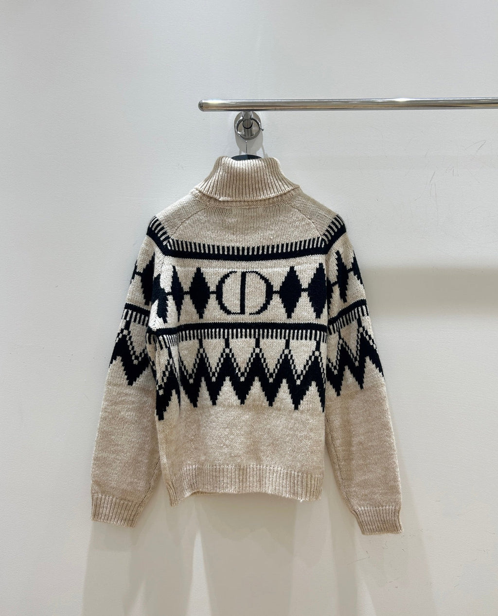 DIOR 25S PATTERNED TURTLENECK SWEATER 719