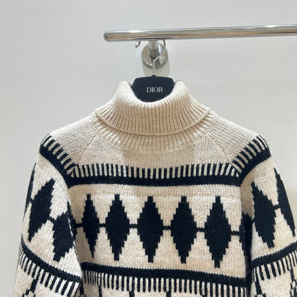 DIOR 25S PATTERNED TURTLENECK SWEATER 719