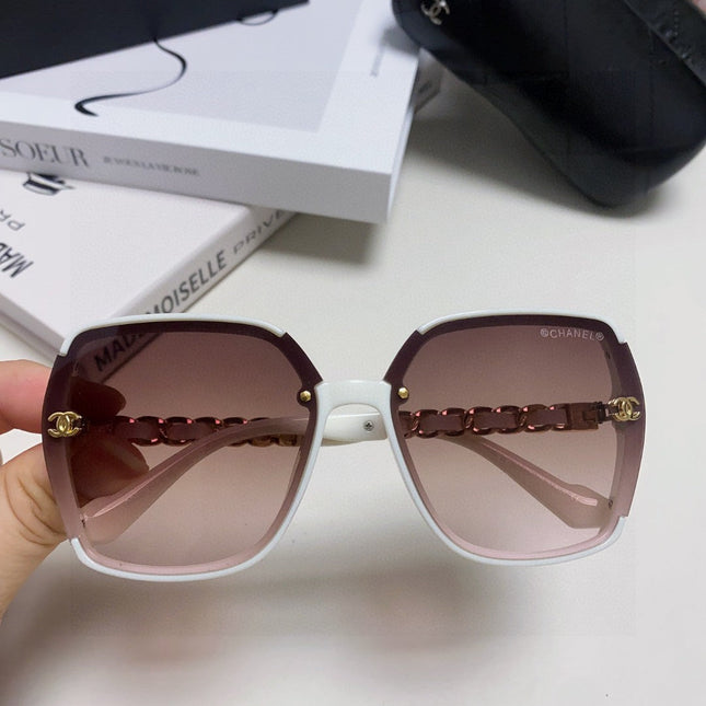 SQUARE SUNGLASSES 632874 IN WHITE ACETATE