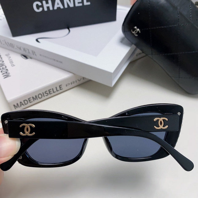 CAT EYE SUNGLASSES 632701 IN BLACK ACETATE EMBOSSED PEARL
