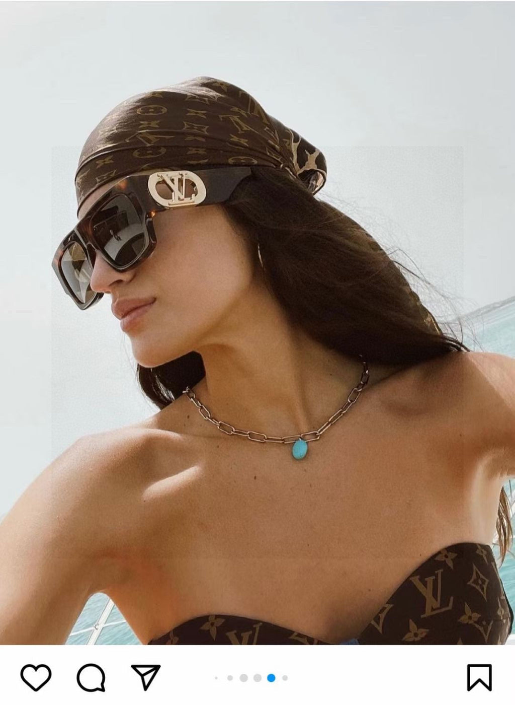 LINK SQUARE SUNGLASSES 570275 IN HAVANA ACETATE GOLD LOGO