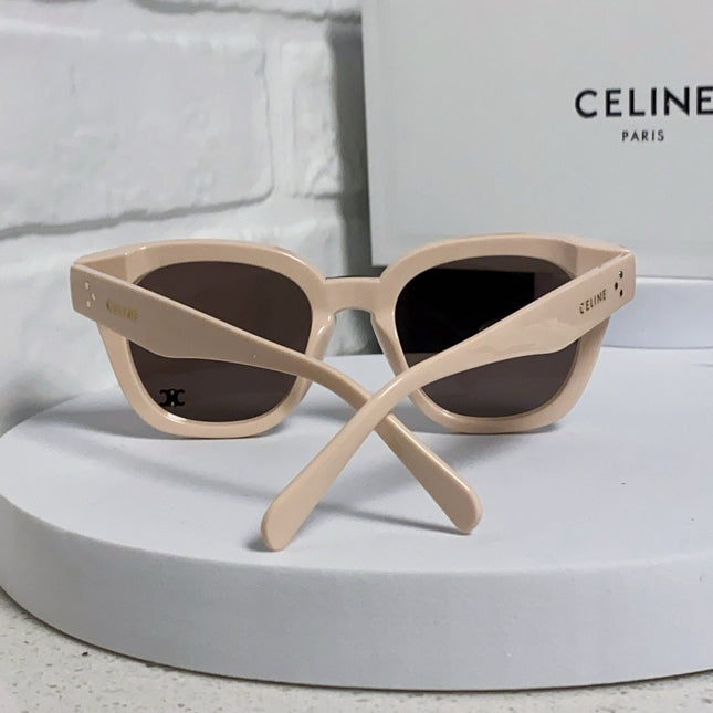 SQUARE SUNGLASS 575841 IN NUDE ACETATE