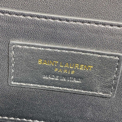 SOLFERINO SMALL SATCHEL 23 IN DARK GREY CALFSKIN GOLD HARDWARE