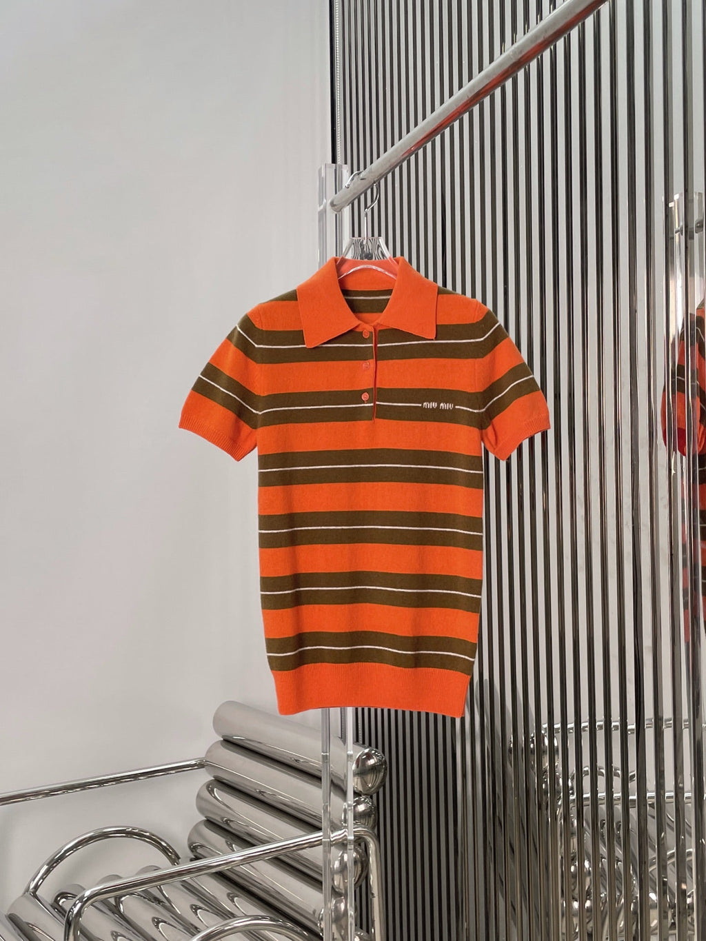 MIUMIU KNIT POLO SHIRT STYLE 779
