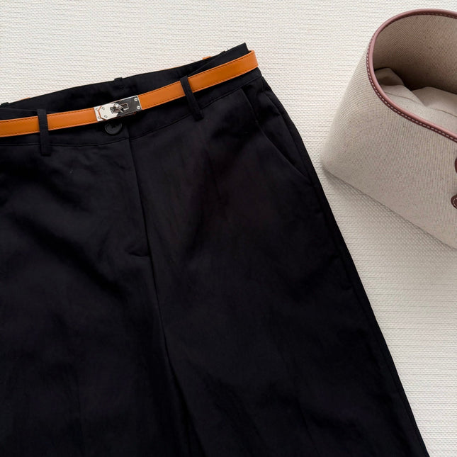 HERMES 26S WIDE LEG CROPPED PANTS 557
