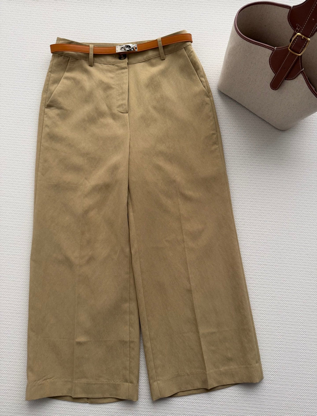 HERMES 26S WIDE LEG CROPPED PANTS 556