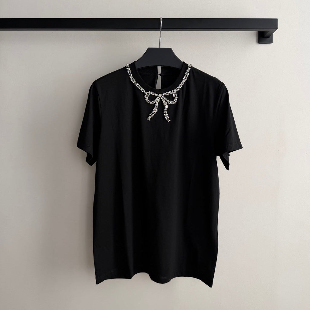 VALENTINO 26S BOW DETAIL T-SHIRT 211