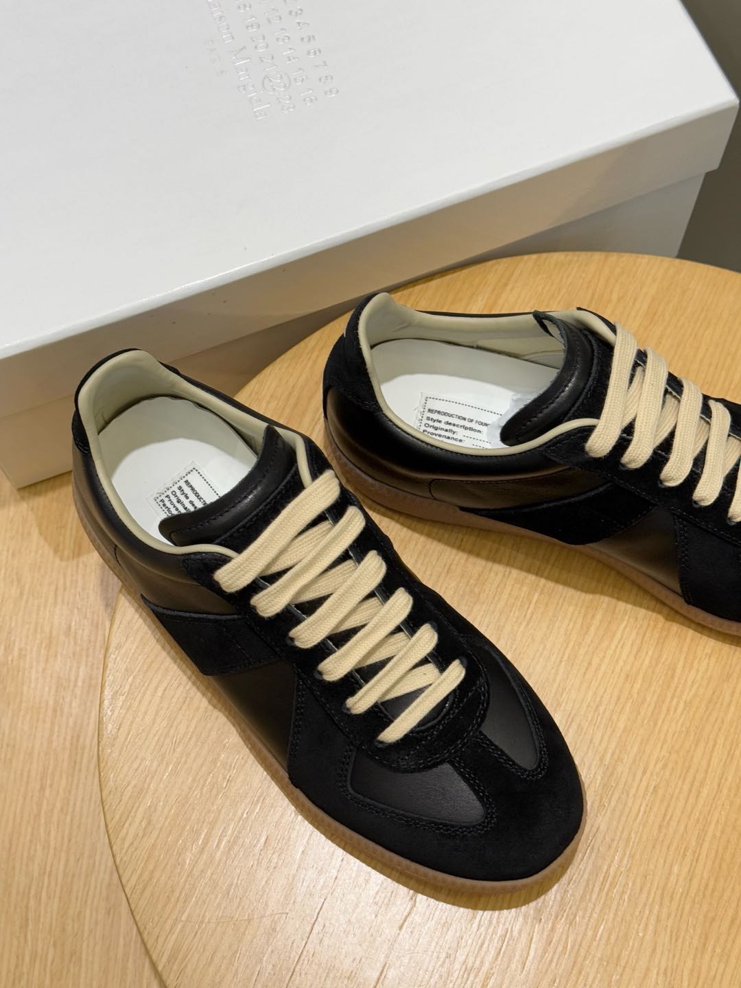 MM SNEAKER IN BLACK SUEDE PATCHWORK CALFSKIN