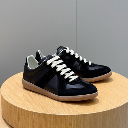 MM SNEAKER IN BLACK SUEDE PATCHWORK CALFSKIN