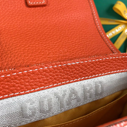 GRAND BLEU 16 IN ORANGE GOYARDINE CANVAS AND LAMBSKIN
