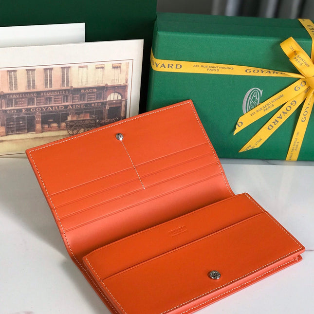 RICHELIEU WALLET 19 IN ORANGE GOYARDINE CANVAS