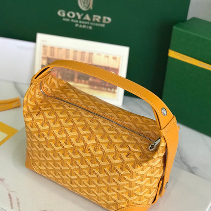 GOYA 26S BOEING 25CM IN HONEY YELLOW GOYARDINE CANVAS AND CALFSKIN