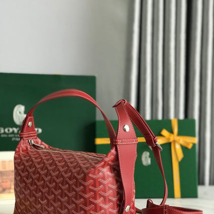 GOYA 26S BOEING 25CM IN DARK RED GOYARDINE CANVAS AND CALFSKIN