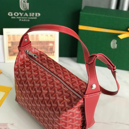 GOYA 26S BOEING 25CM IN DARK RED GOYARDINE CANVAS AND CALFSKIN