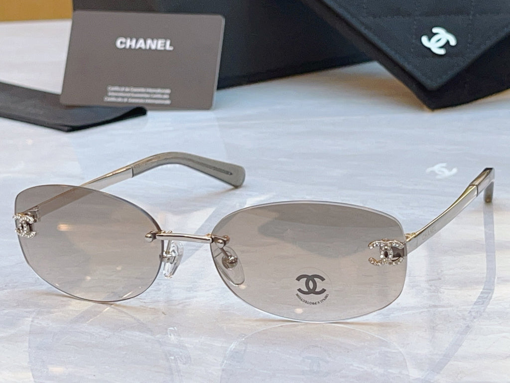 CHANEL RECTANGLE SUNGLASSES IN METAL 941998