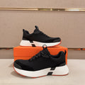 HM HUGO SNEAKER BLACK-WHITE WEAVE AND SUEDE