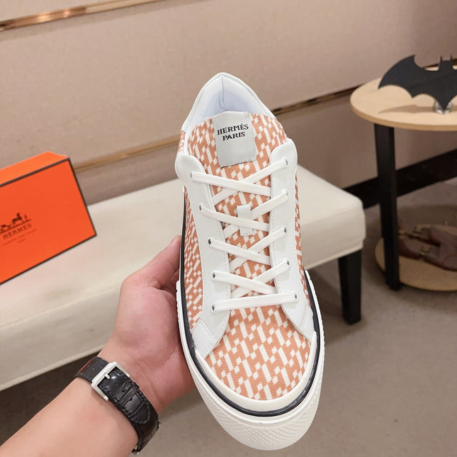 HM DAY SNEAKER WHITE AND CARROT FABRIC