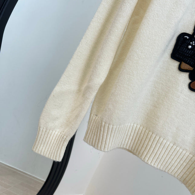RALPH LAUREN 25S EMBROIDERED BEAR KNITTED SWEATER 253