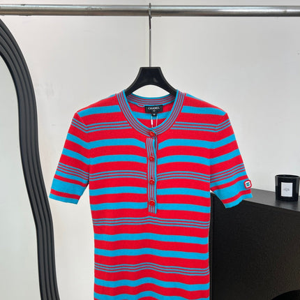 CHANEL 26S SHORT-SLEEVED KNIT SHIRT STYLE 1199
