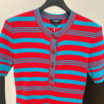 CHANEL 26S SHORT-SLEEVED KNIT SHIRT STYLE 1199