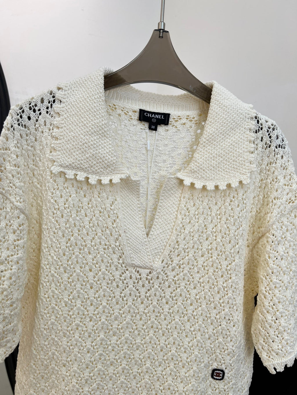 CHANEL 26S SHORT-SLEEVE KNIT POLO STYLE 1152