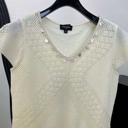 CHANEL 26S SHORT-SLEEVE KNIT TOP 1484