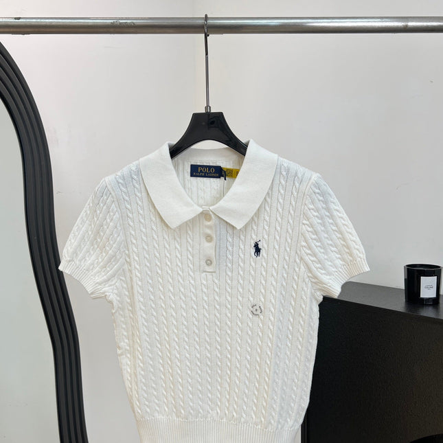 RALPH LAUREN 26S SHORT SLEEVE KNIT SWEATER 345