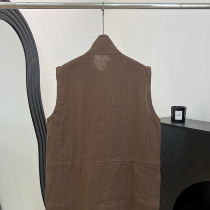 LORO PIANA 26S SLEEVELESS STAND-COLLAR VEST 898