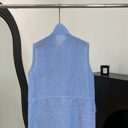 LORO PIANA 26S SLEEVELESS STAND-COLLAR VEST 897