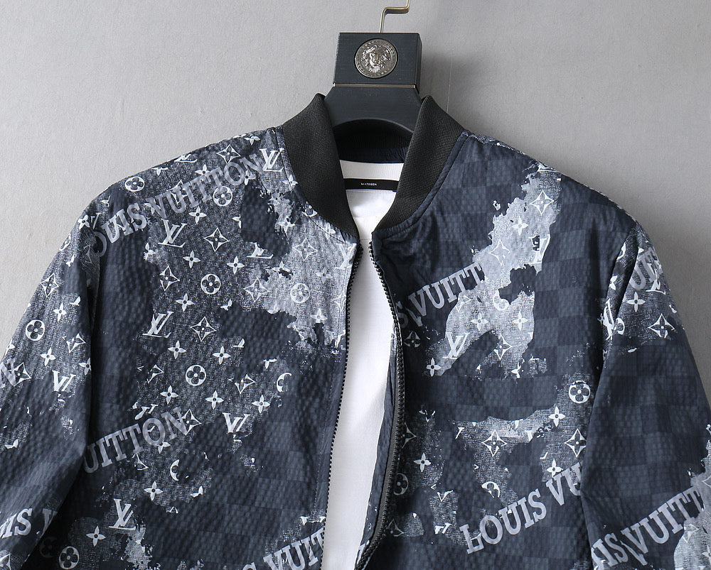 LV NAVY BLUE MONOGRAM AND DAMIER JACKET 239046