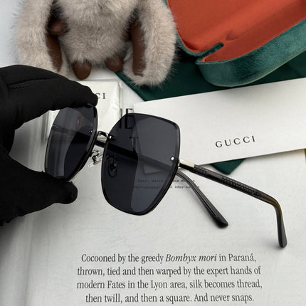 RECTANGULAR FRAME SUNGLASSES G0638 IN METAL AND ACETATE